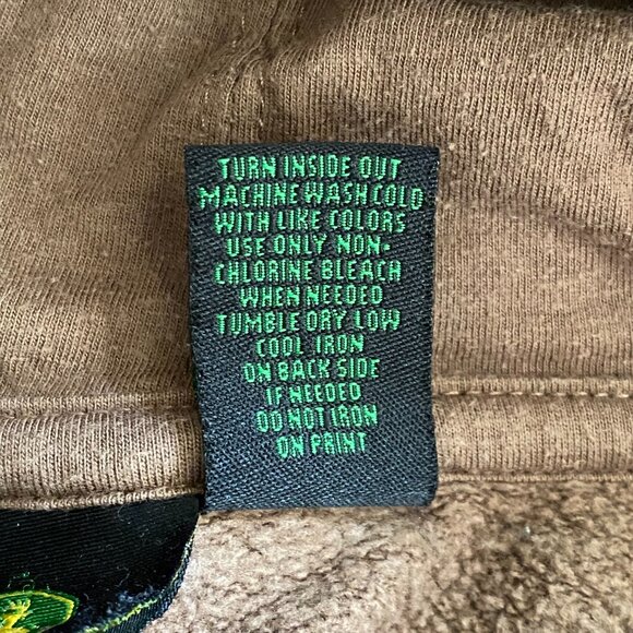 John Deere Tractor Brown Hoodie Pullover Sweatshirt Boy's Size 6 - Picture 7 of 7